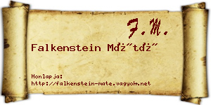 Falkenstein Máté névjegykártya