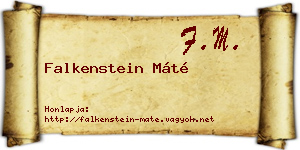 Falkenstein Máté névjegykártya