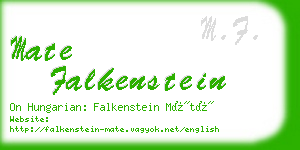 mate falkenstein business card